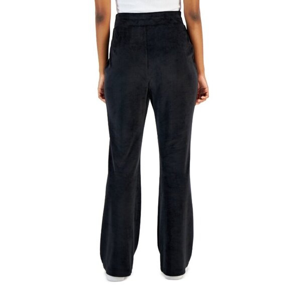 I.N.C. International Concepts Size M Black Velour High Rise Flare Leg Pants NWT - Picture 3 of 8
